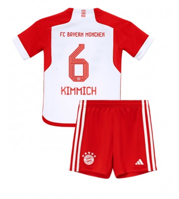Maillot de foot Bayern Munich Joshua Kimmich #6 Domicile enfant 2023-24 Manches Courte (+ pantalon court)